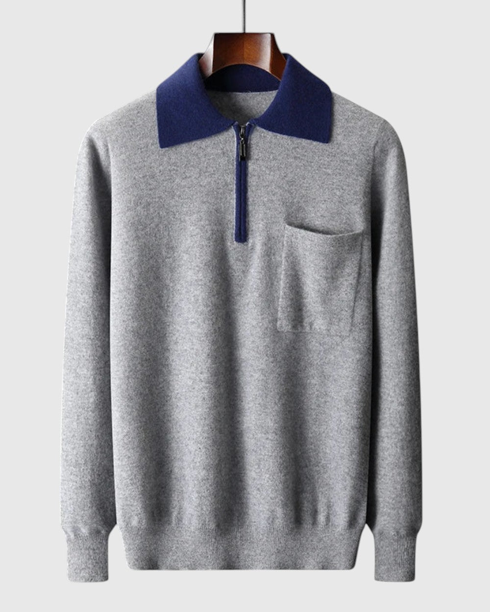 Coco - Polo Castelle z zamkiem z kaszmiru