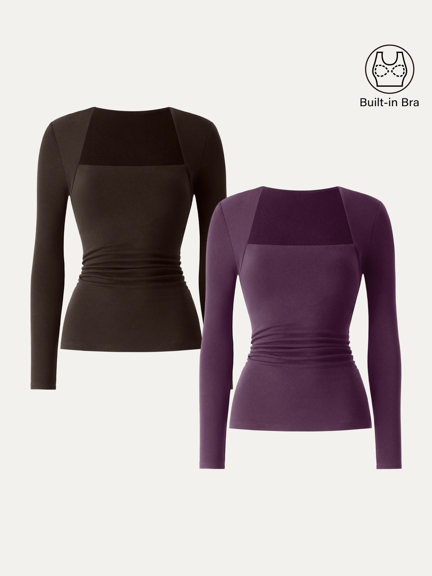 Coco | Kutni četvrtasti izrez s bočnim naborima 