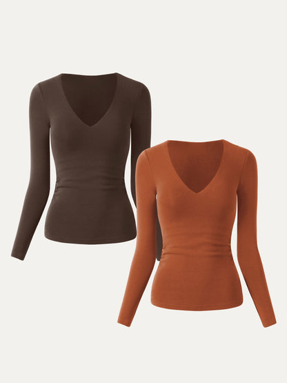 V-Neck Ruched Sides Brami Top