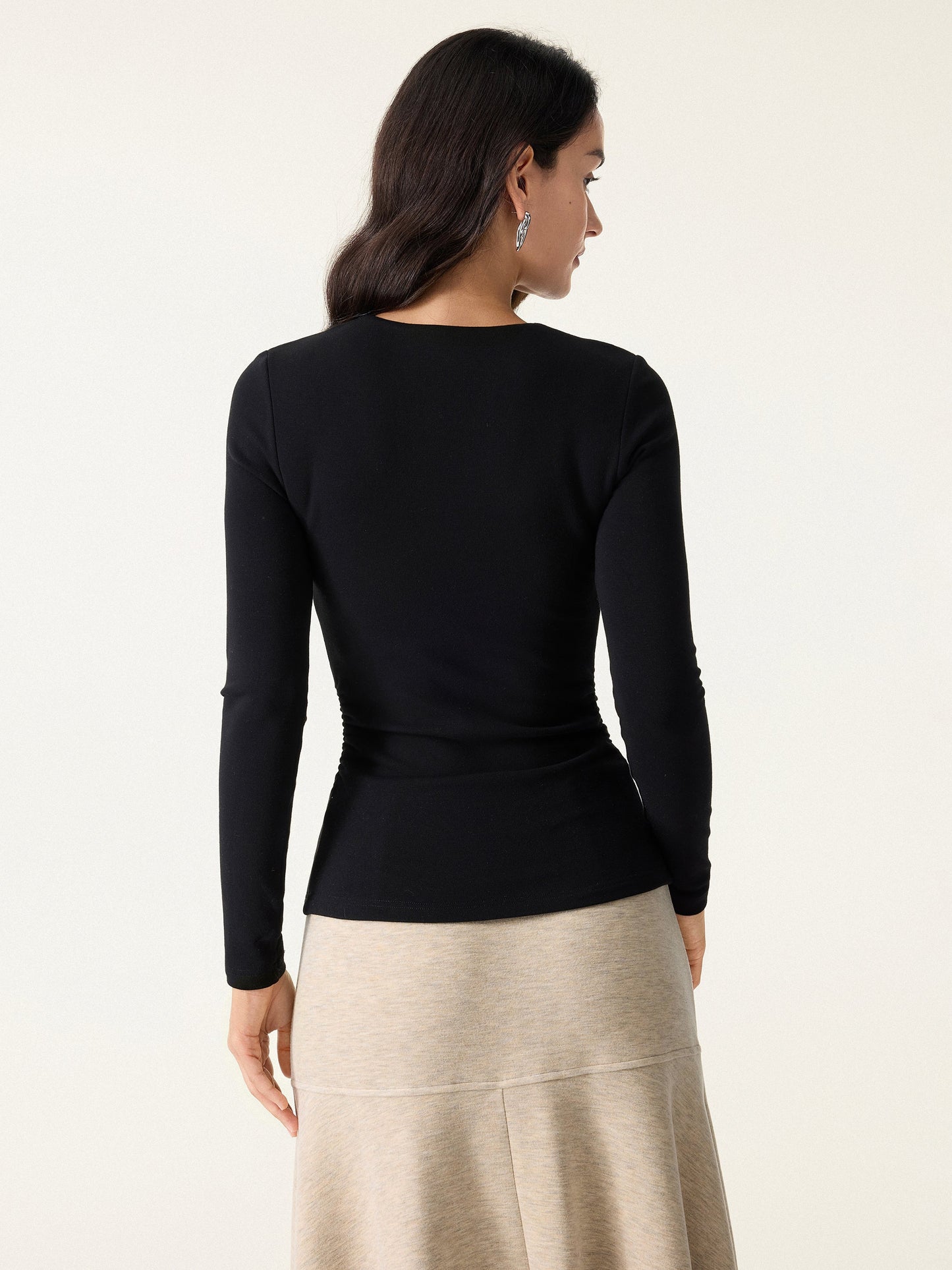 V-Neck Ruched Sides Brami Top