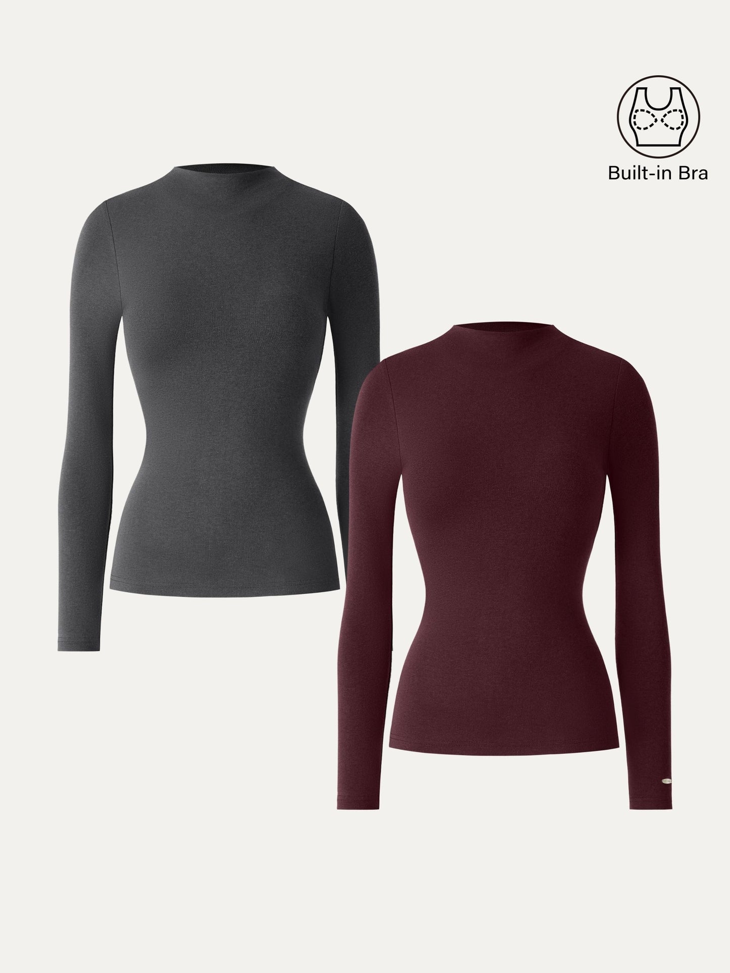 Coco | Luksusowy Dopasowany Top z Dzianiny Z Wbudowanym Stanikiem i Elegancką Stójką