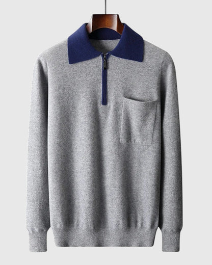 Coco - Polo Castelle z zamkiem z kaszmiru