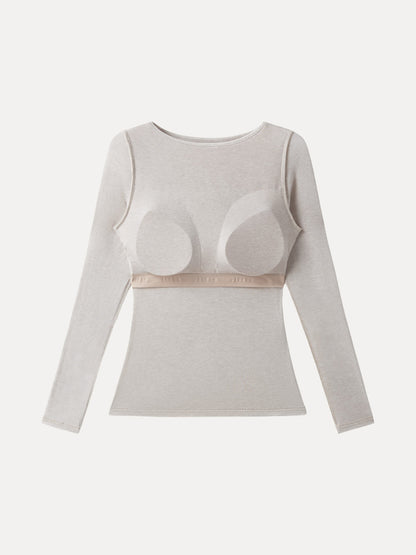 Poluprozirni top dugih rukava s naborima od Tencel vune 