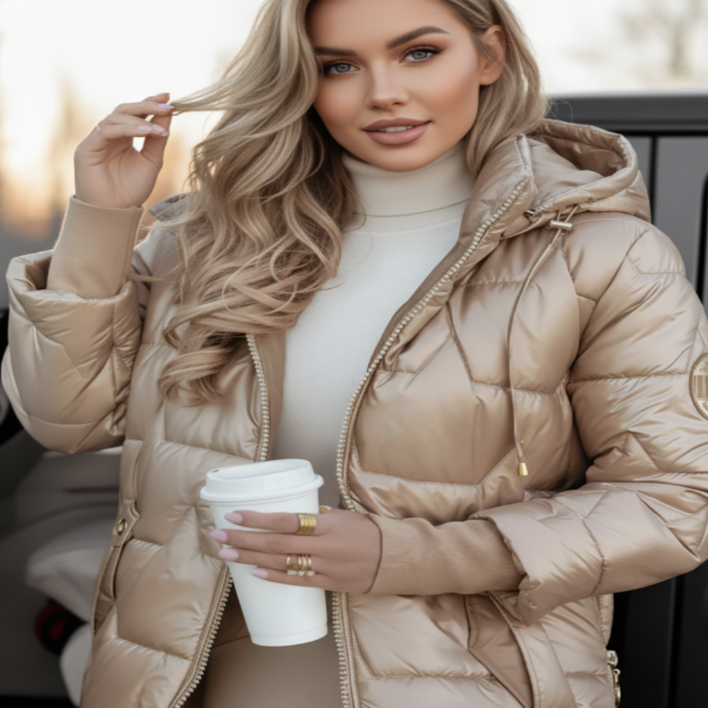 Coco | Elegancki zimowy płaszcz z kapturem