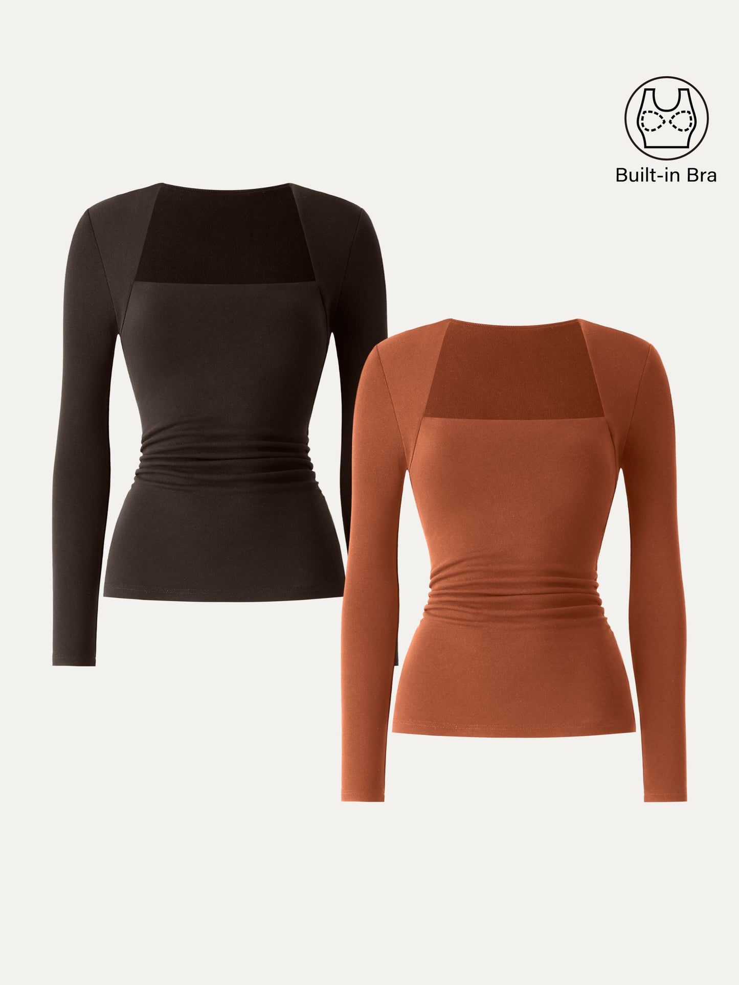 Coco | Kutni četvrtasti izrez s bočnim naborima 