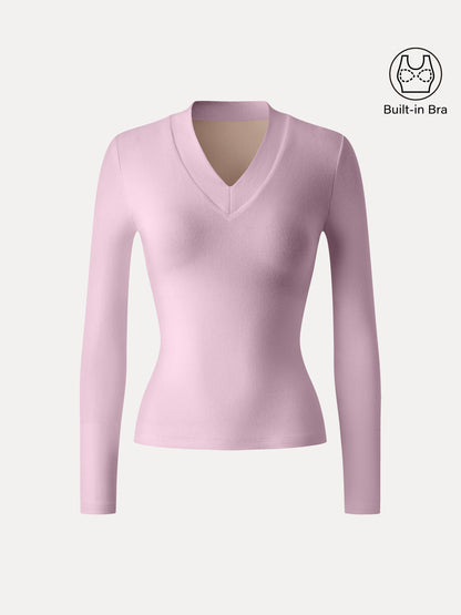 Coco | Bramijev osnovni top sa širokom kravatom i V-izrezom 