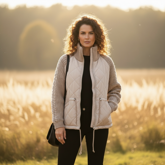 Coco | Dzianinowa kurtka puchowa - miękka i ciepła