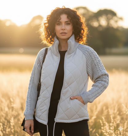 Coco | Dzianinowa kurtka puchowa - miękka i ciepła