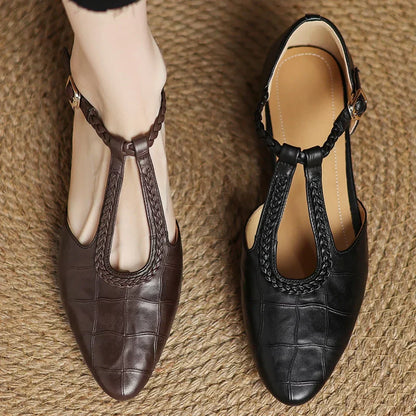 Lida | Skórzane Mary Janes Kepa