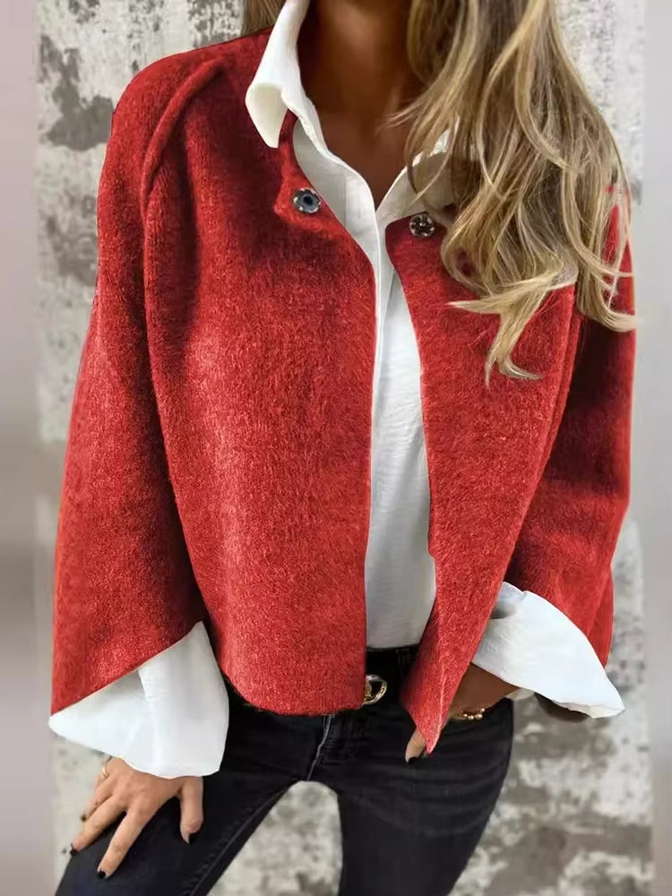 Coco | Krótki płaszcz z eleganckimi, rozszerzanymi rękawami