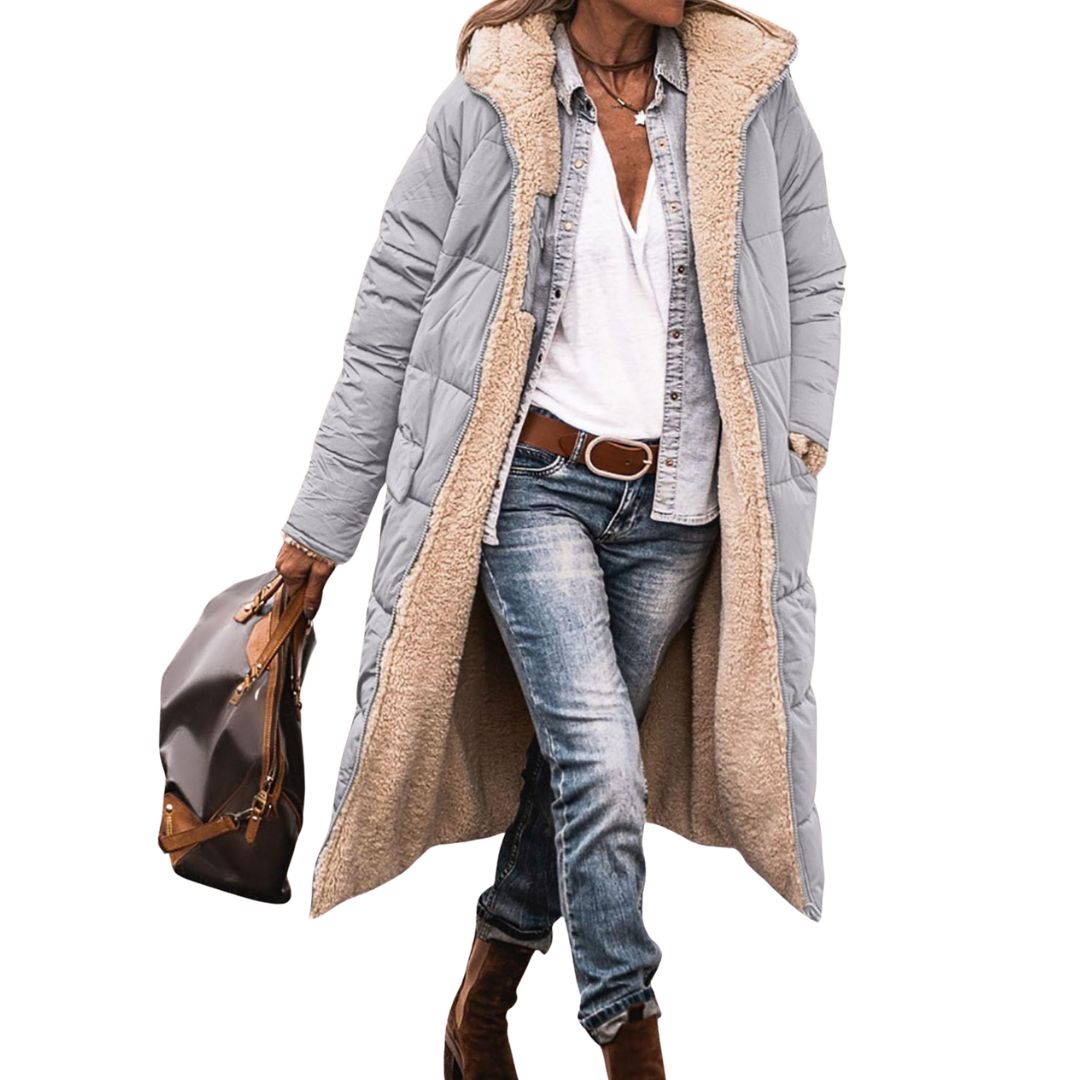 Fairford | Odwracalny Puchowy Płaszcz z Wełnianą Podszewką