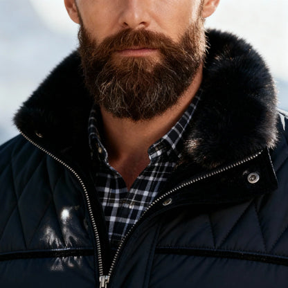 Bennett | Kurtka zimowa z pluszowym futerkiem i pikowaniem