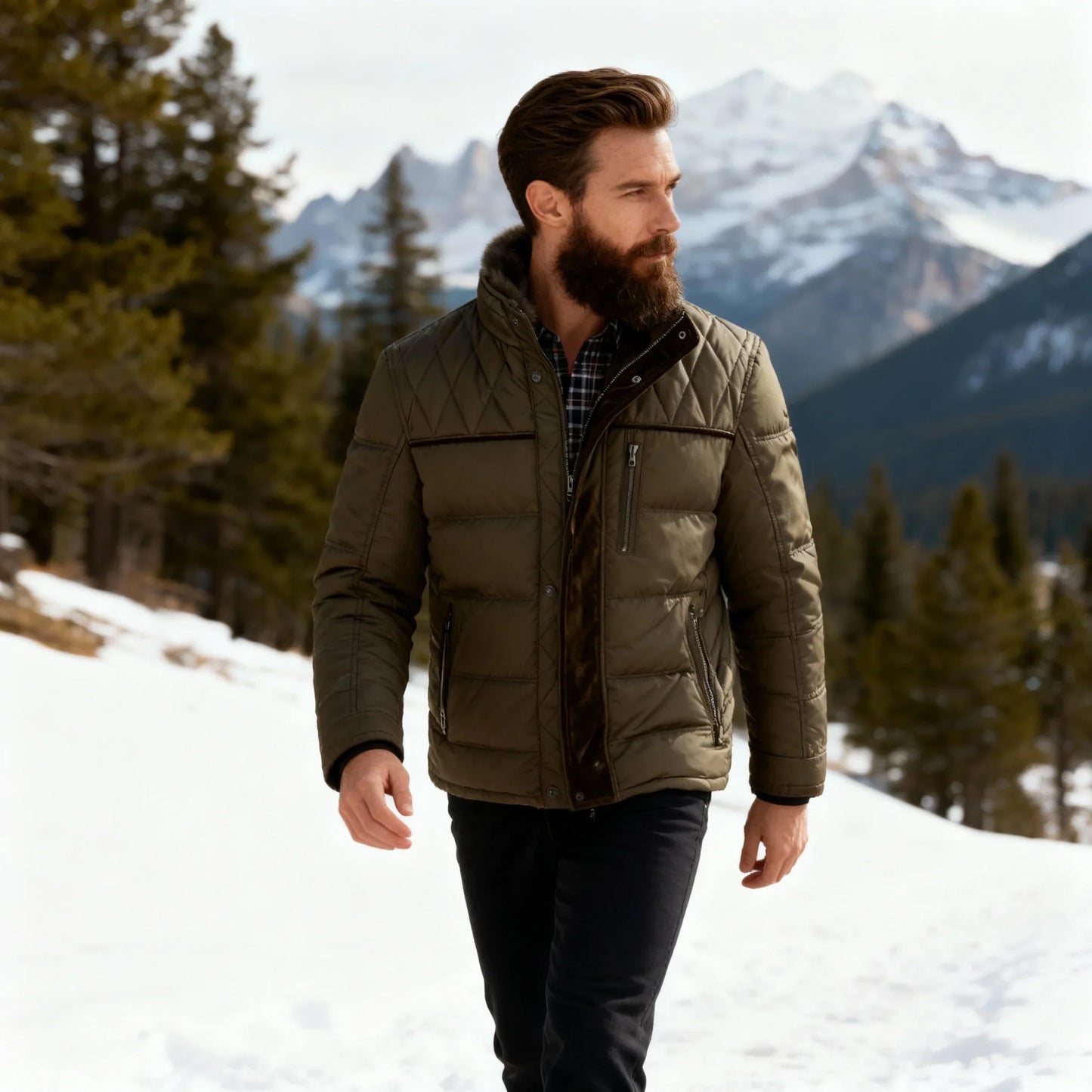 Bennett | Kurtka zimowa z pluszowym futerkiem i pikowaniem