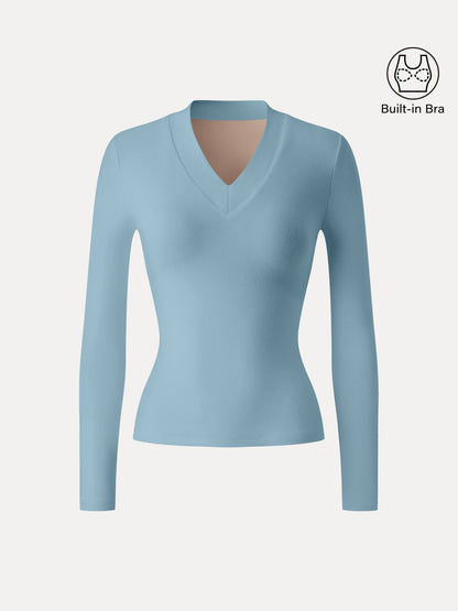 Coco | Bramijev osnovni top sa širokom kravatom i V-izrezom 