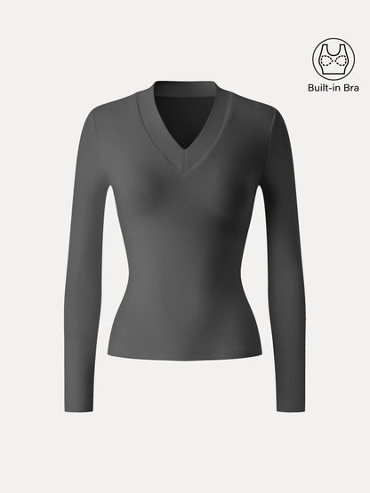 Coco | Bramijev osnovni top sa širokom kravatom i V-izrezom 