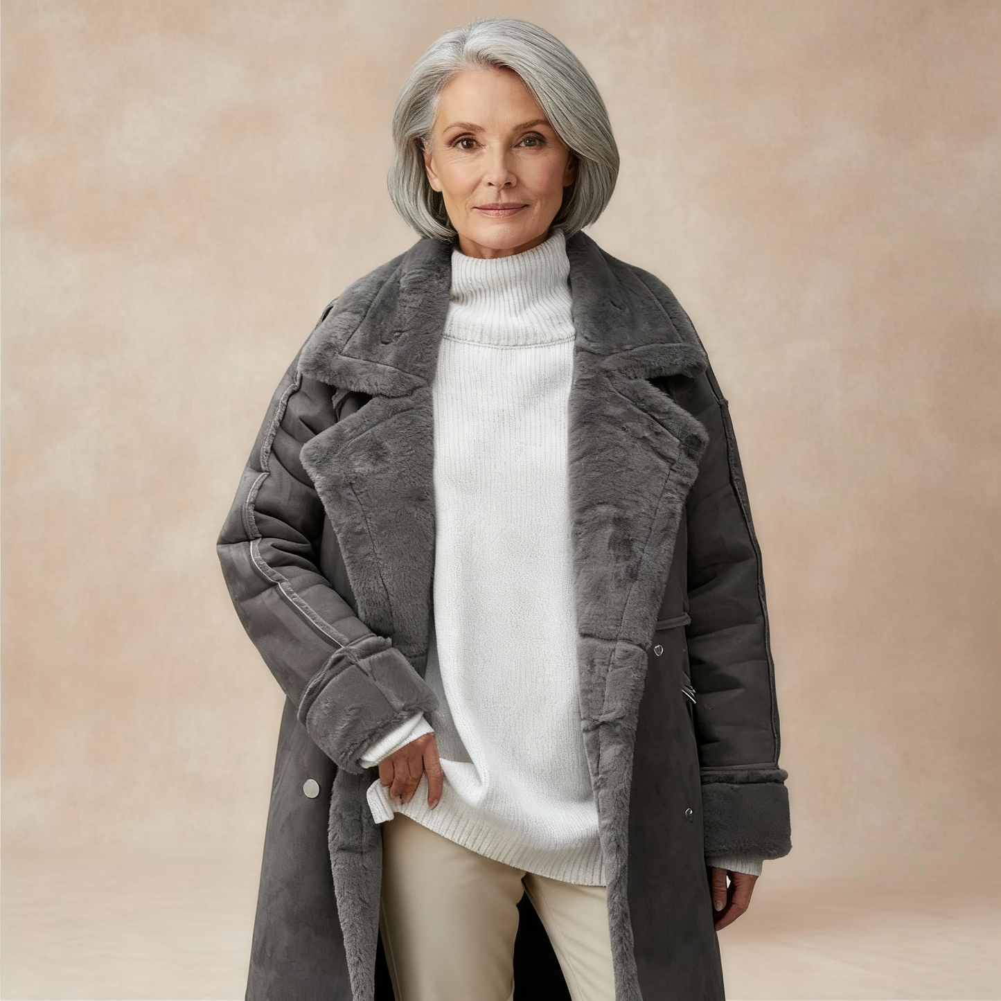 Elmsworth | Ciepły Płaszcz Teddy