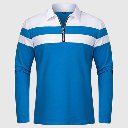 Coco - Elegancki sweter z zamkiem i paskami