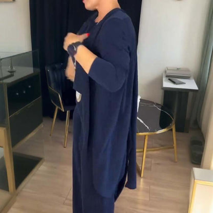 Coco - Elegantni set od 3 dijela: dugi kardigan, košulja i hlače